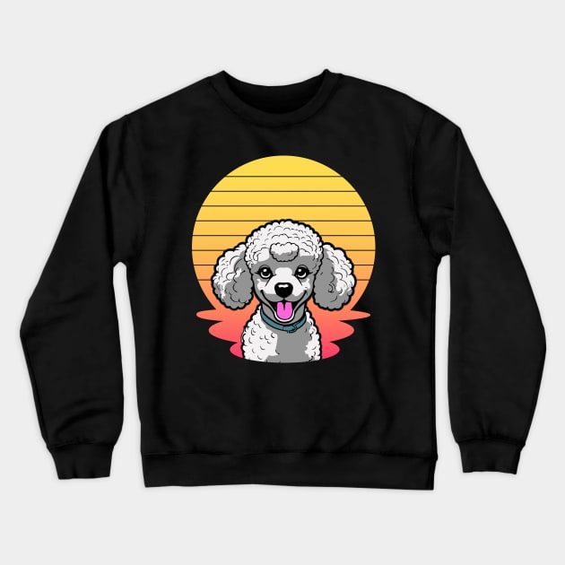 cute poodle dog enthusiasts breeds dog Crewneck Sweatshirt by greatnessprint
